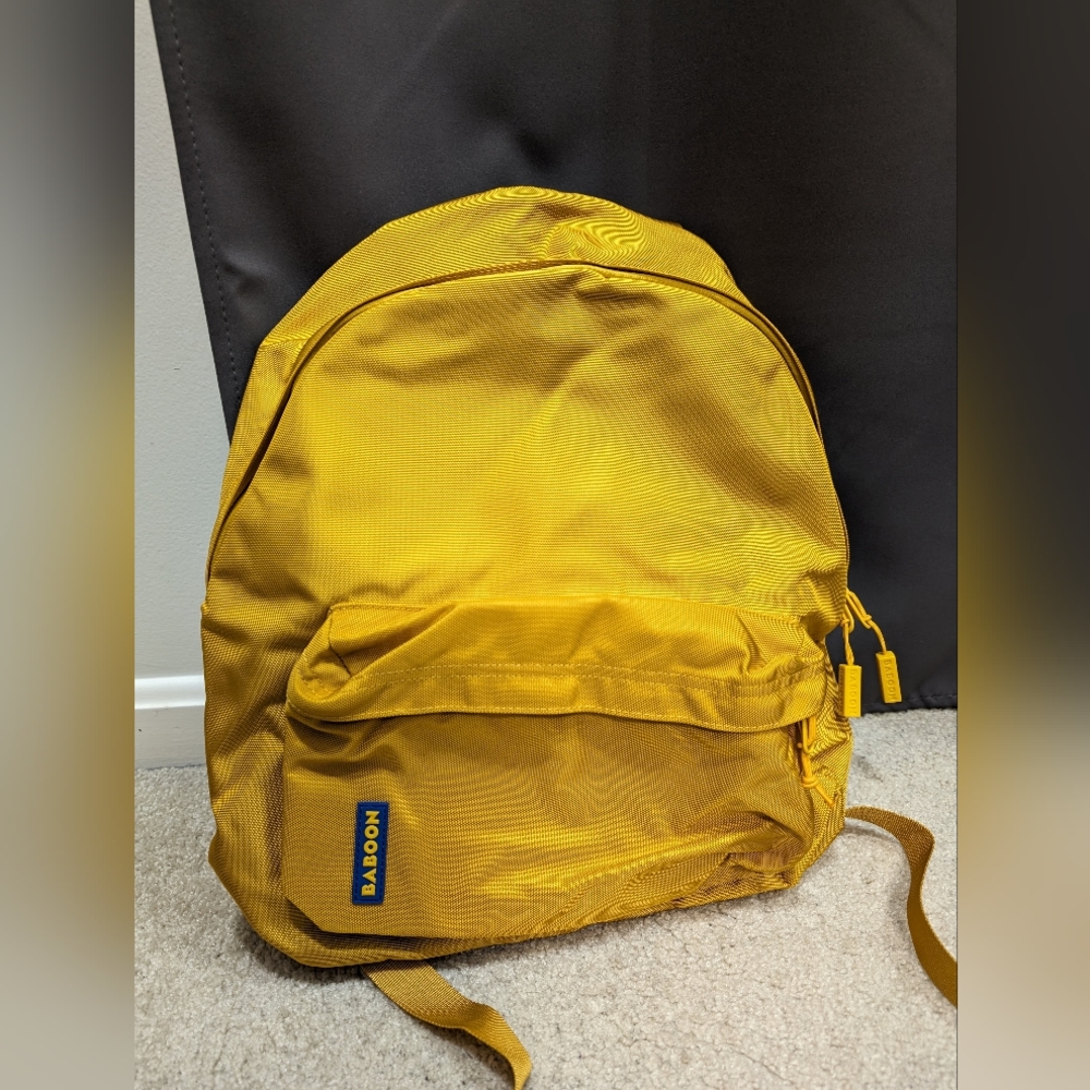 Baboon to the Moon Yellow Backpack NWOT